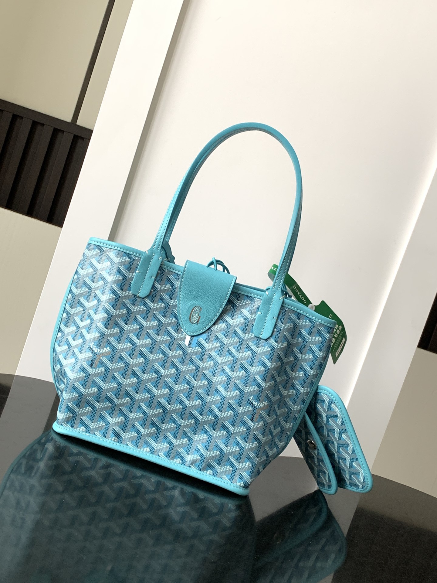 Anjou Mini Reversible Tote Bag In Sky Blue